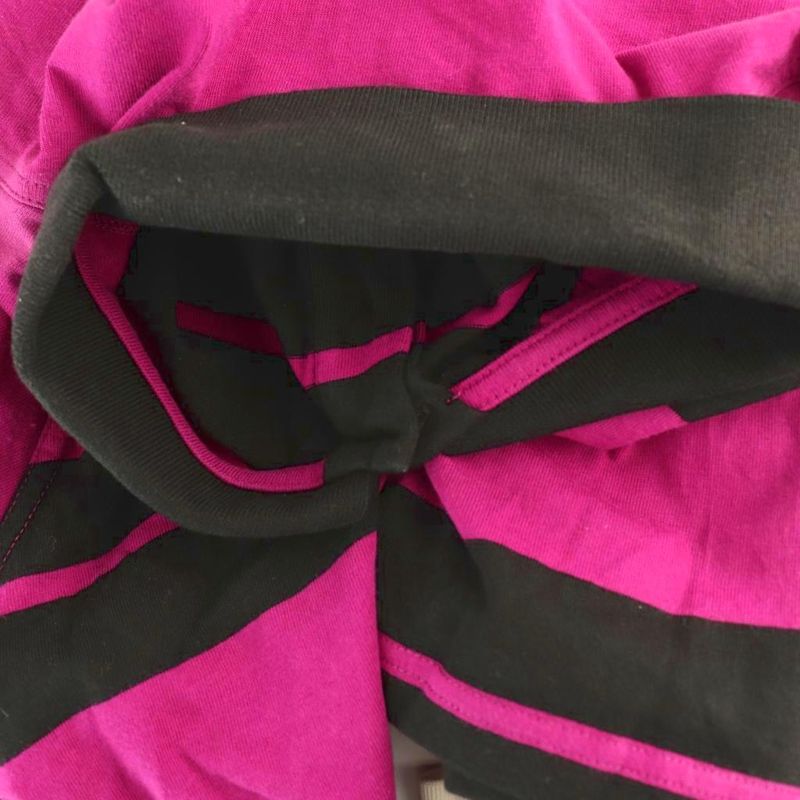 Saint Laurent Paris Border Short Sleeve Polo Shirt S Pink Black 662016 22ss Hk