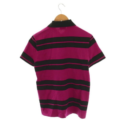 Saint Laurent Paris Border Short Sleeve Polo Shirt S Pink Black 662016 22ss Hk