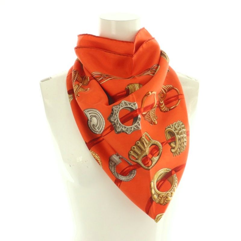 Hermes Alliances du Monde Rings of the World Carre90 Scarf Silk All Over