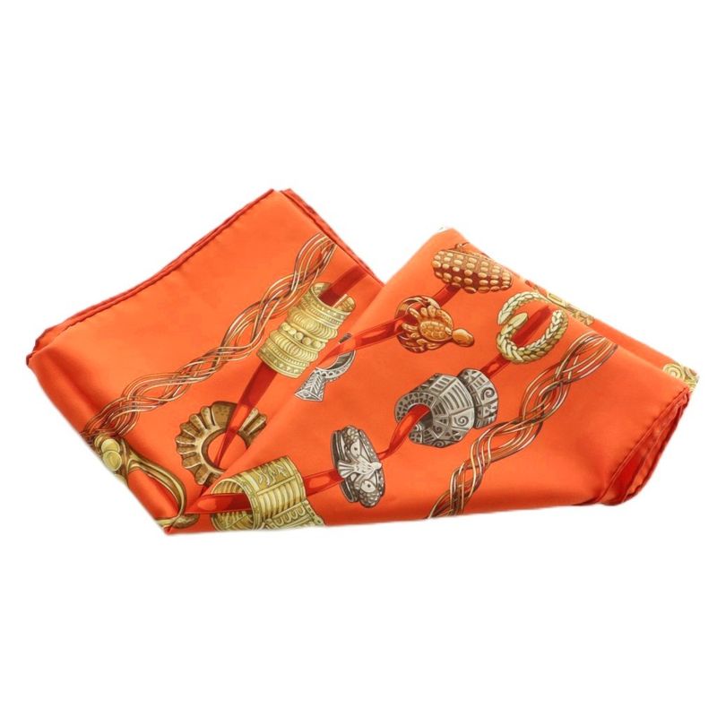 Hermes Alliances du Monde Rings of the World Carre90 Scarf Silk All Over