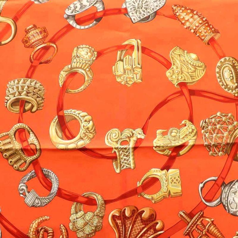 Hermes Alliances du Monde Rings of the World Carre90 Scarf Silk All Over