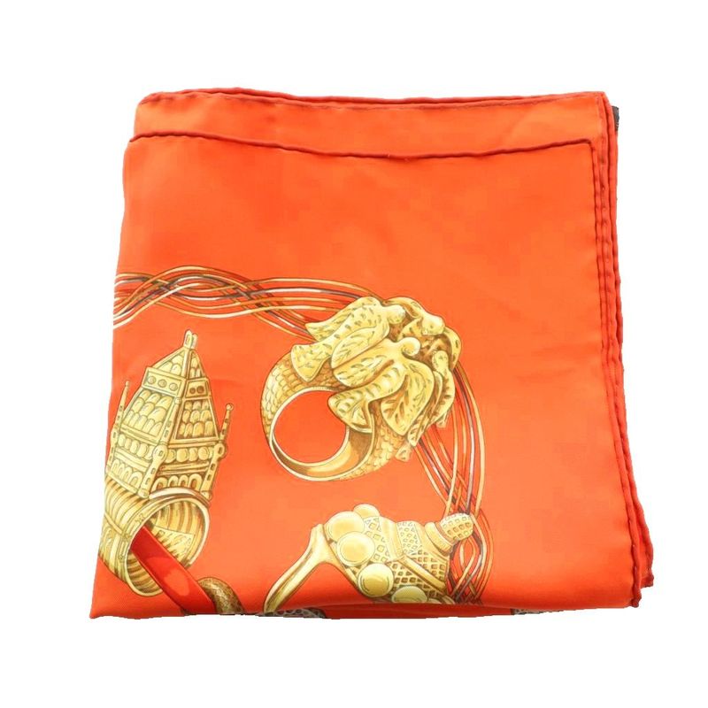 Hermes Alliances du Monde Rings of the World Carre90 Scarf Silk All Over