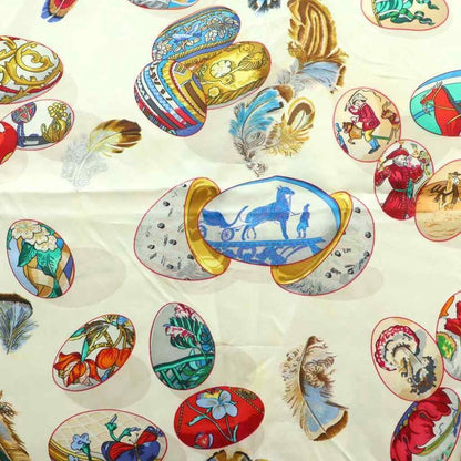 Hermes Couvee D'Hermes Chicks Carre90 Scarf Silk All Over Pattern Multicolor Mi