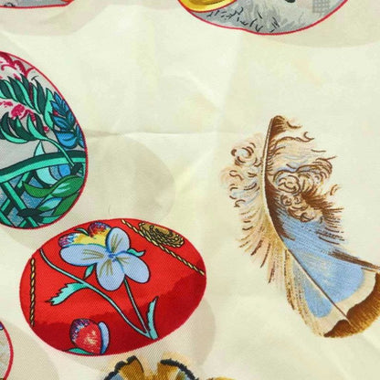 Hermes Couvee D'Hermes Chicks Carre90 Scarf Silk All Over Pattern Multicolor Mi