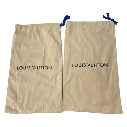 Louis Vuitton Driving Shoes 8 Men's - White X Silver Leather