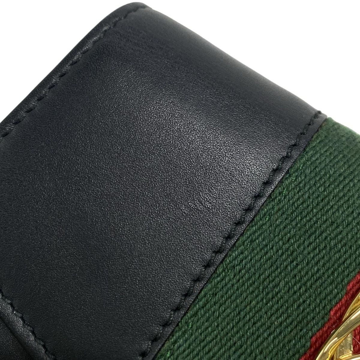 Gucci Shoulder Bag Excellent Condition Sherry / Sylvie 494646 Black Chain