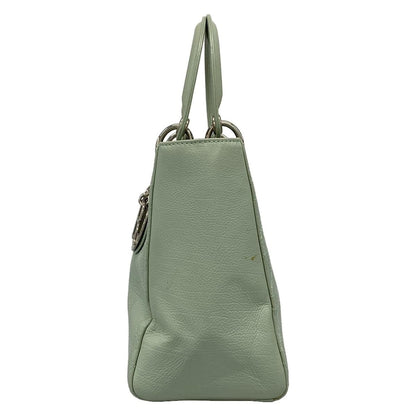 Dior/christian Dior Handbag Lady Dior Medium Bag Light Green Silver Hardware