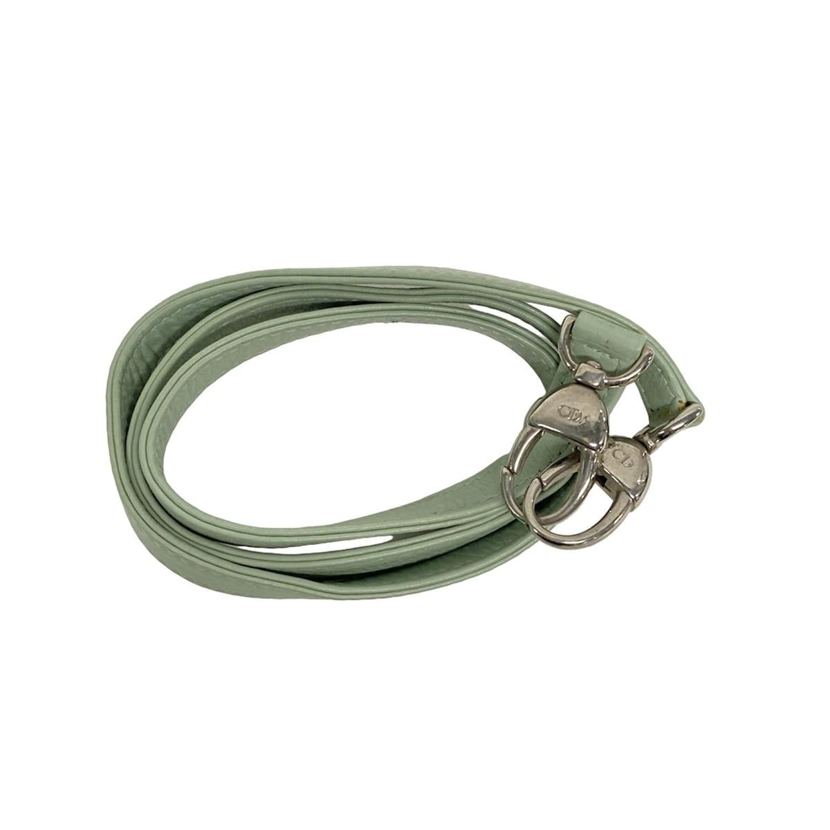 Dior/christian Dior Handbag Lady Dior Medium Bag Light Green Silver Hardware