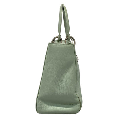 Dior/christian Dior Handbag Lady Dior Medium Bag Light Green Silver Hardware