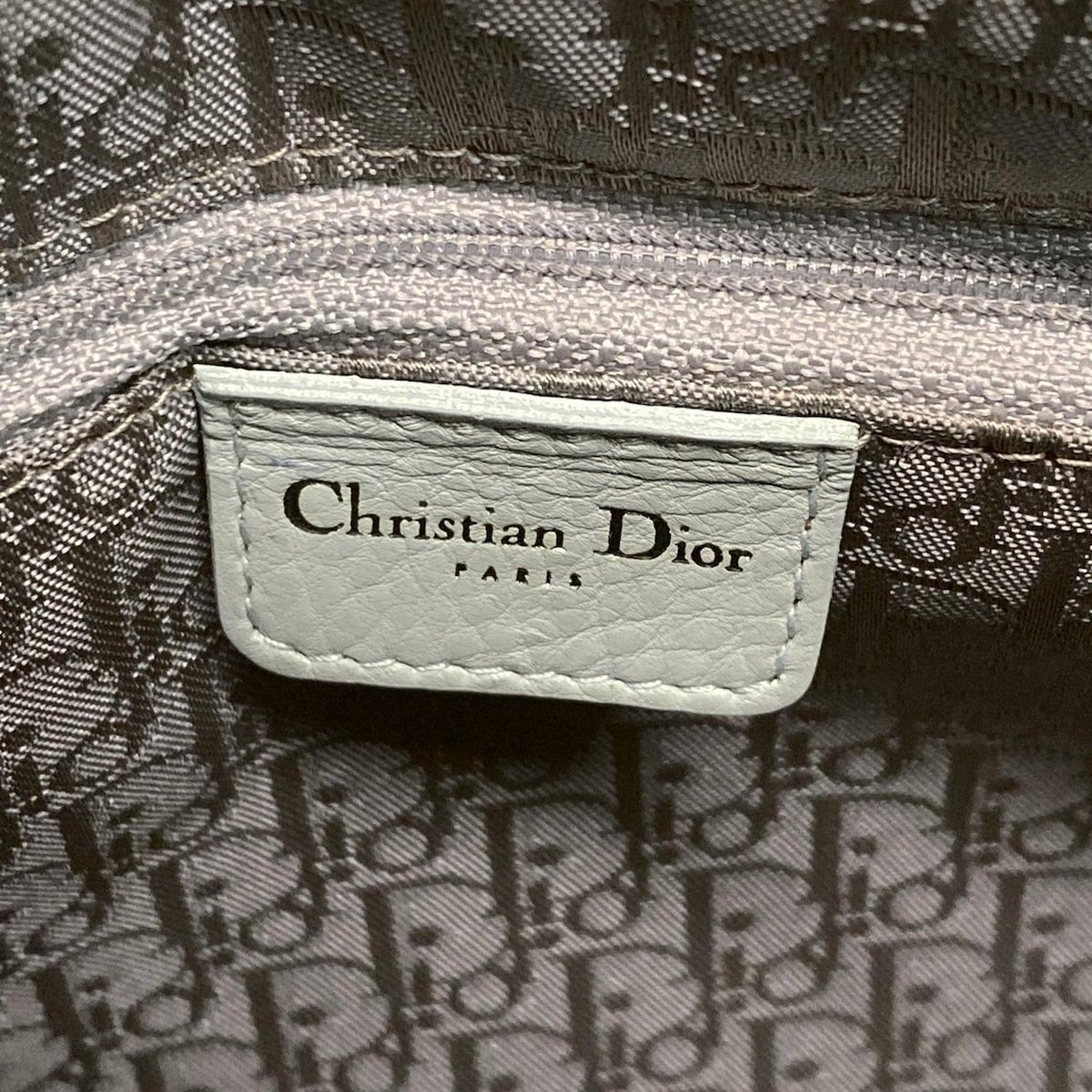 Dior/christian Dior Handbag Lady Dior Medium Bag Light Green Silver Hardware
