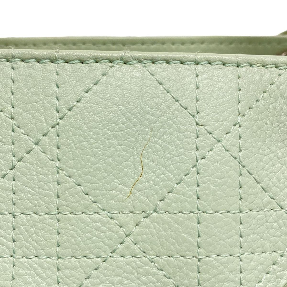 Dior/christian Dior Handbag Lady Dior Medium Bag Light Green Silver Hardware