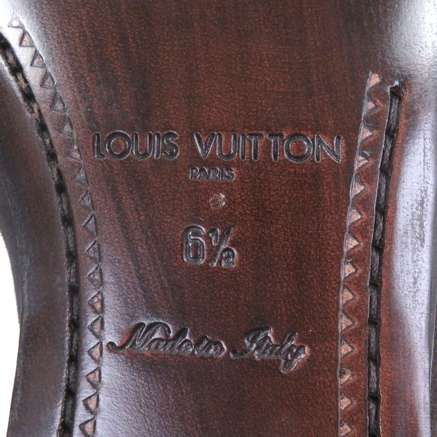 Unused Item□Louis Vuitton Suede Leather Double Monk Strap Dress Shoes Dark