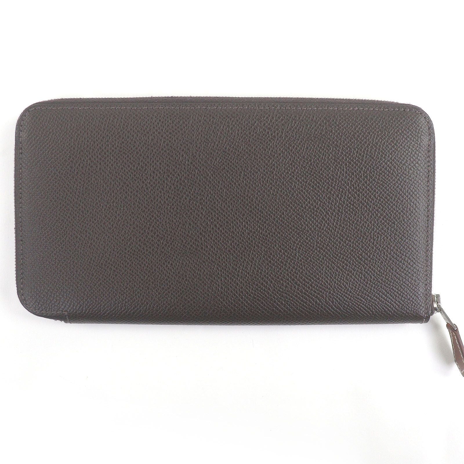 □Hermes Azap Long Silk in Vaux Epson Round Zip Wallet Long