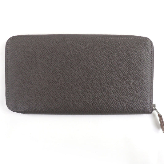 □Hermes Azap Long Silk in Vaux Epson Round Zip Wallet Long