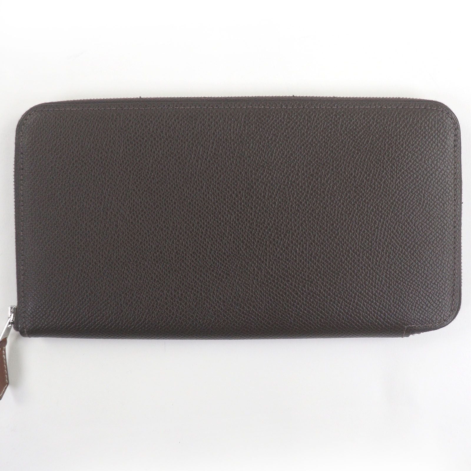 □Hermes Azap Long Silk in Vaux Epson Round Zip Wallet Long