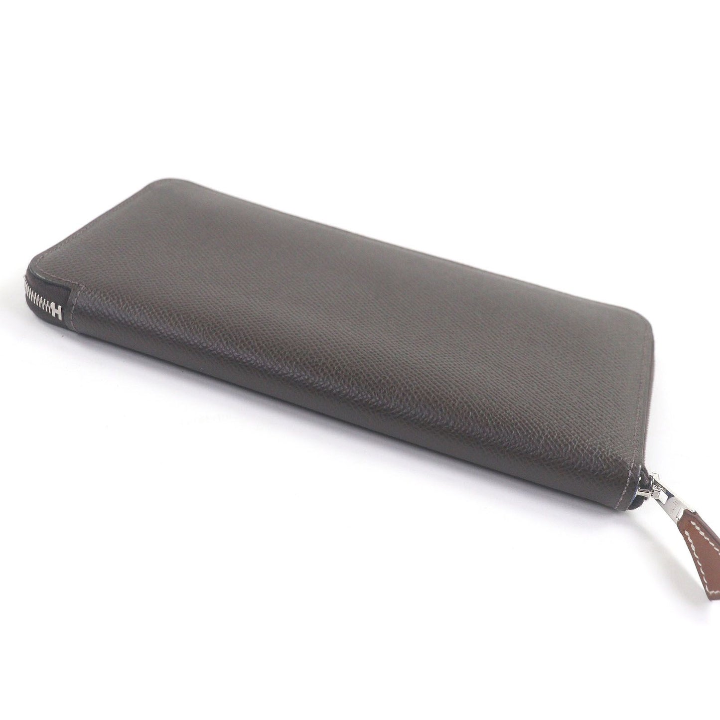 □Hermes Azap Long Silk in Vaux Epson Round Zip Wallet Long