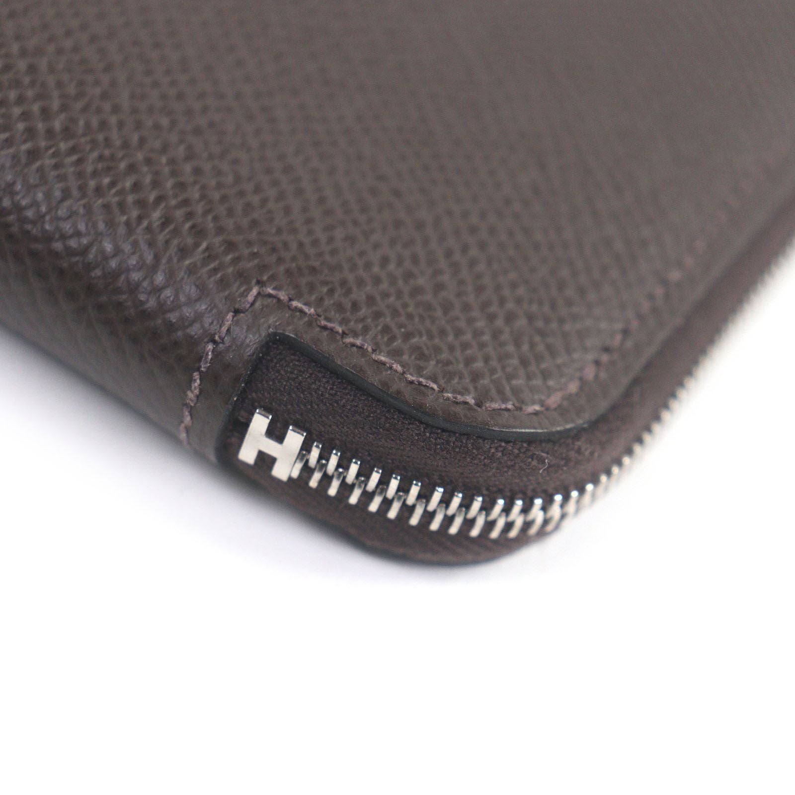 □Hermes Azap Long Silk in Vaux Epson Round Zip Wallet Long