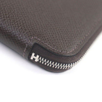 □Hermes Azap Long Silk in Vaux Epson Round Zip Wallet Long