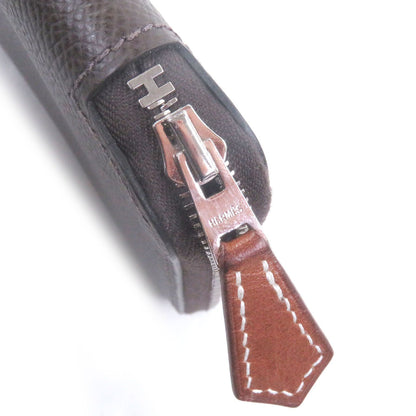 □Hermes Azap Long Silk in Vaux Epson Round Zip Wallet Long