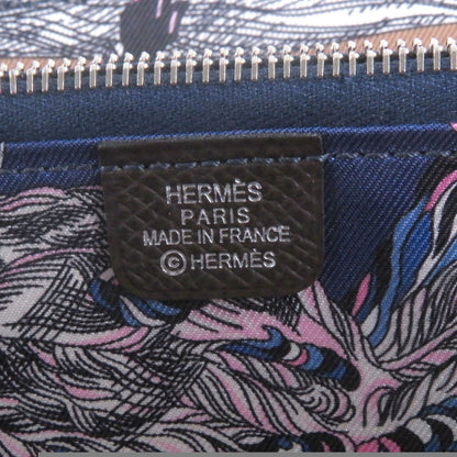 □Hermes Azap Long Silk in Vaux Epson Round Zip Wallet Long