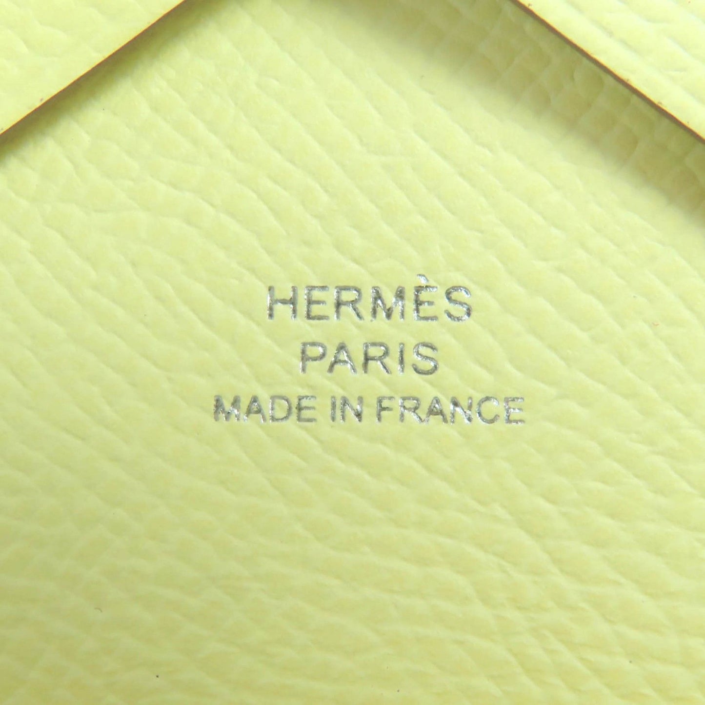 Unused Item◇Hermes Calvi Duo Vaux Epson Jaune Milton Silver Hardware Coin Case