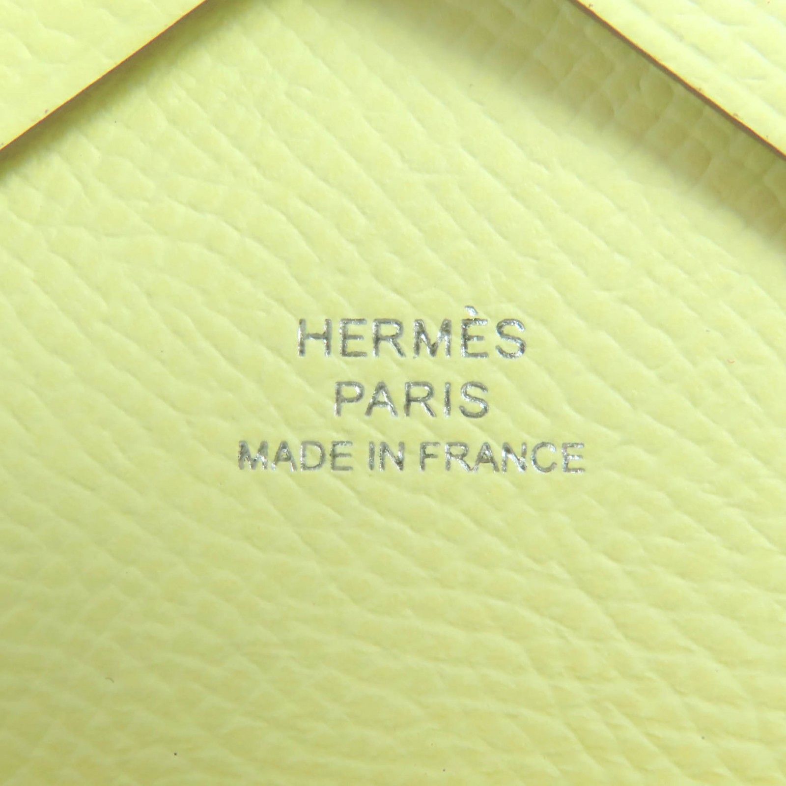 Unused Item◇Hermes Calvi Duo Vaux Epson Jaune Milton Silver Hardware Coin Case