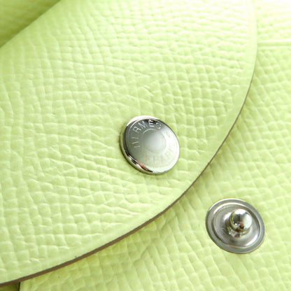 Unused Item◇Hermes Calvi Duo Vaux Epson Jaune Milton Silver Hardware Coin Case