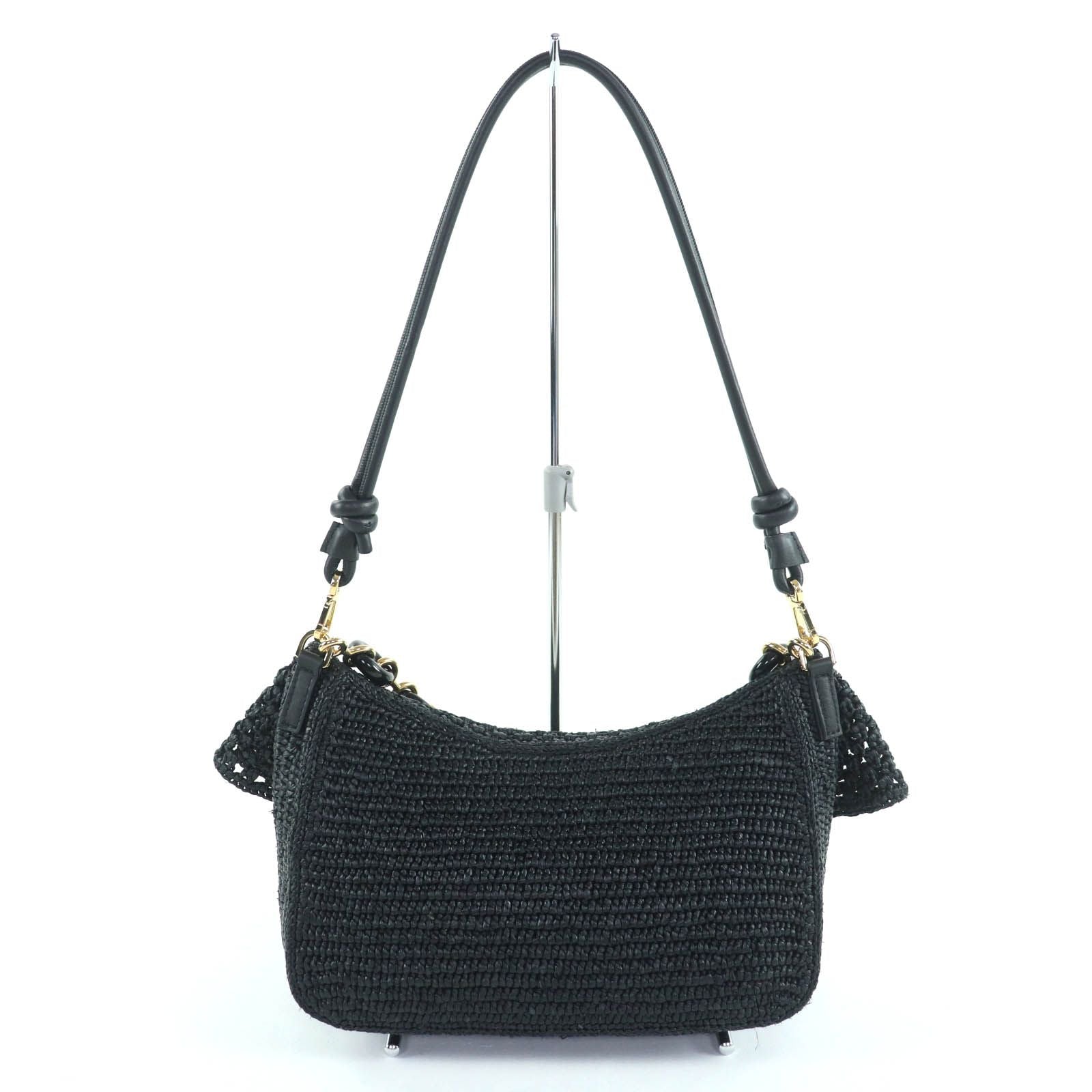 Loewe Ora Raffia Leather with Logo Hardware 2way