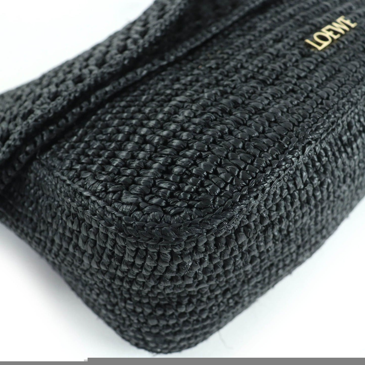 Loewe Ora Raffia Leather with Logo Hardware 2way