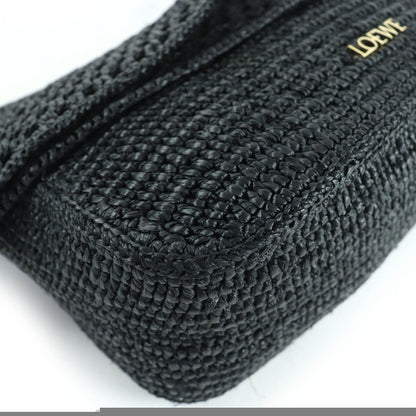 Loewe Ora Raffia Leather with Logo Hardware 2way