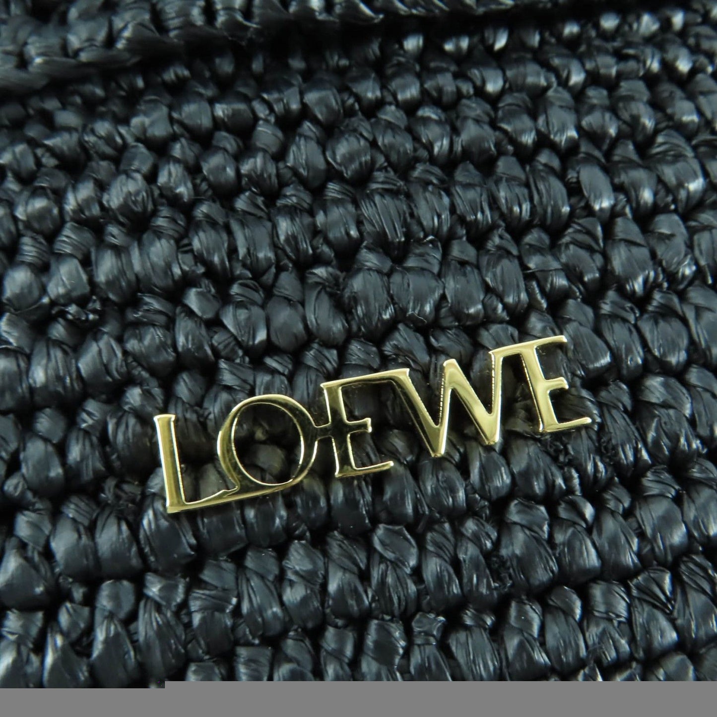 Loewe Ora Raffia Leather with Logo Hardware 2way
