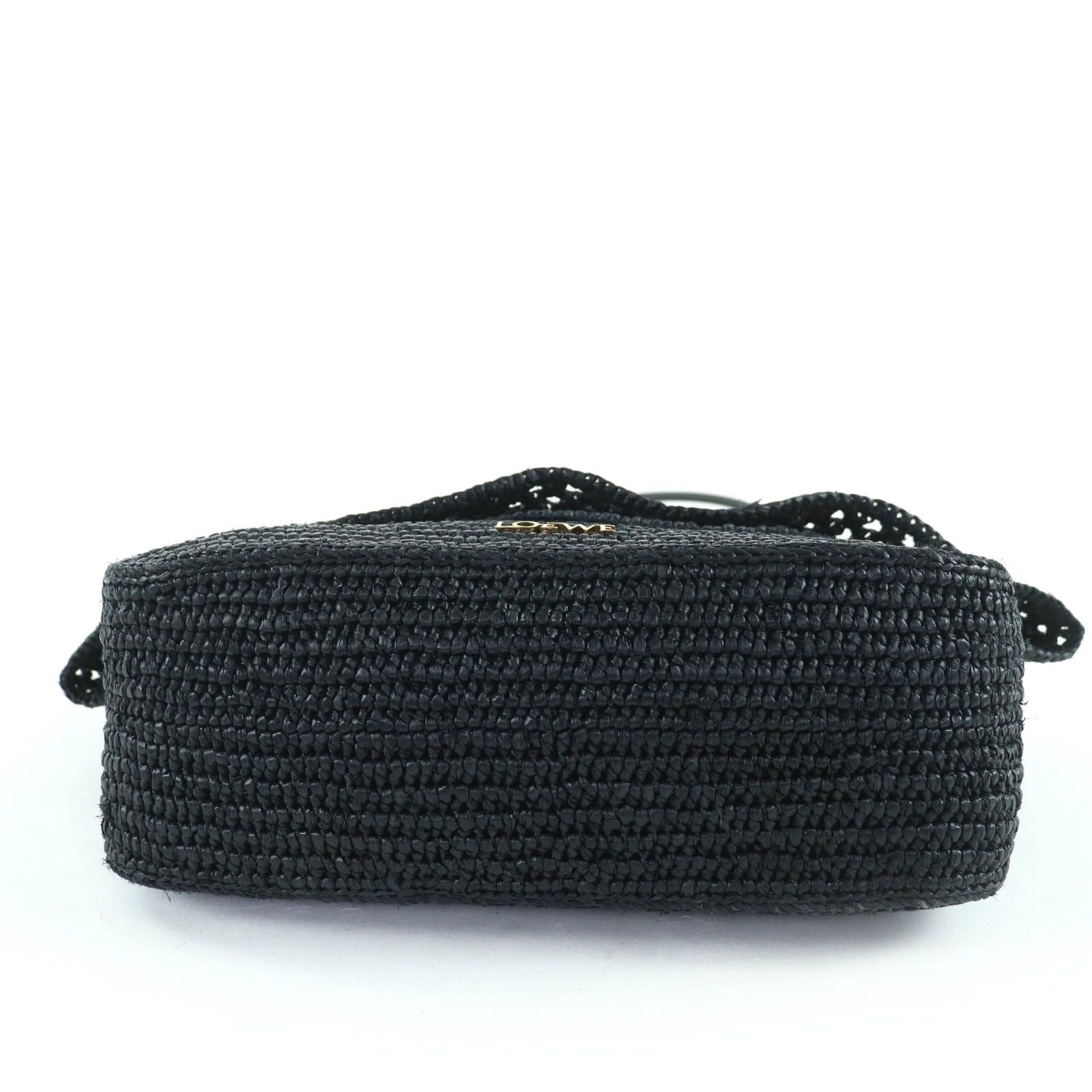 Loewe Ora Raffia Leather with Logo Hardware 2way