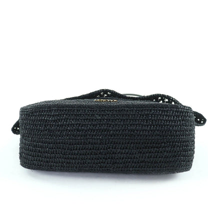 Loewe Ora Raffia Leather with Logo Hardware 2way
