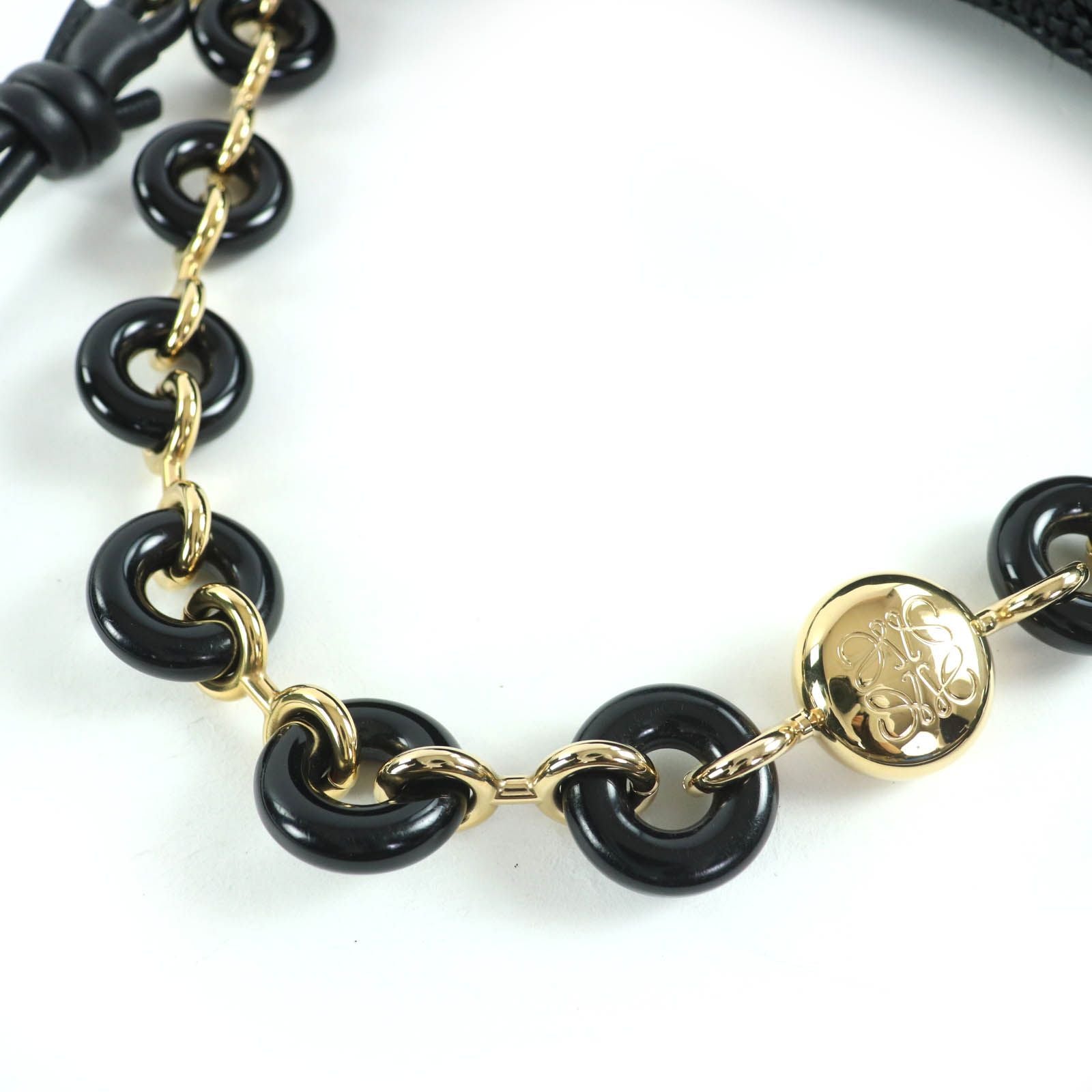 Loewe Ora Raffia Leather with Logo Hardware 2way