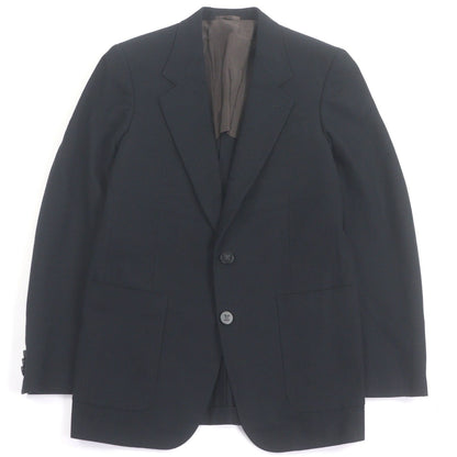 Quality□Louis Vuitton 100% Cotton Lv Logo Button Single Blue Leather