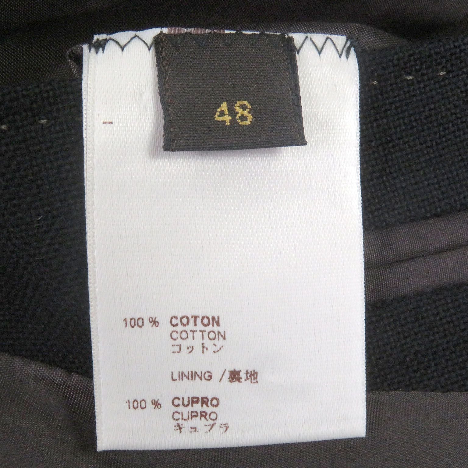 Quality□Louis Vuitton 100% Cotton Lv Logo Button Single Blue Leather