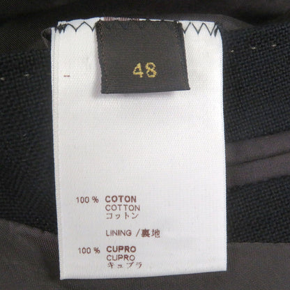 Quality□Louis Vuitton 100% Cotton Lv Logo Button Single Blue Leather