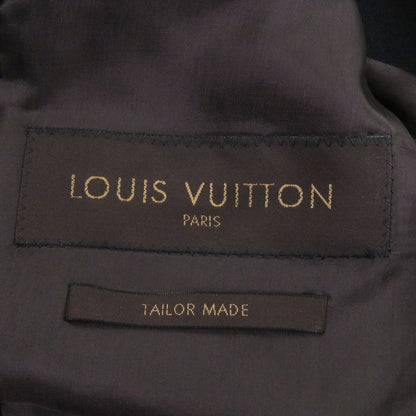 Quality□Louis Vuitton 100% Cotton Lv Logo Button Single Blue Leather