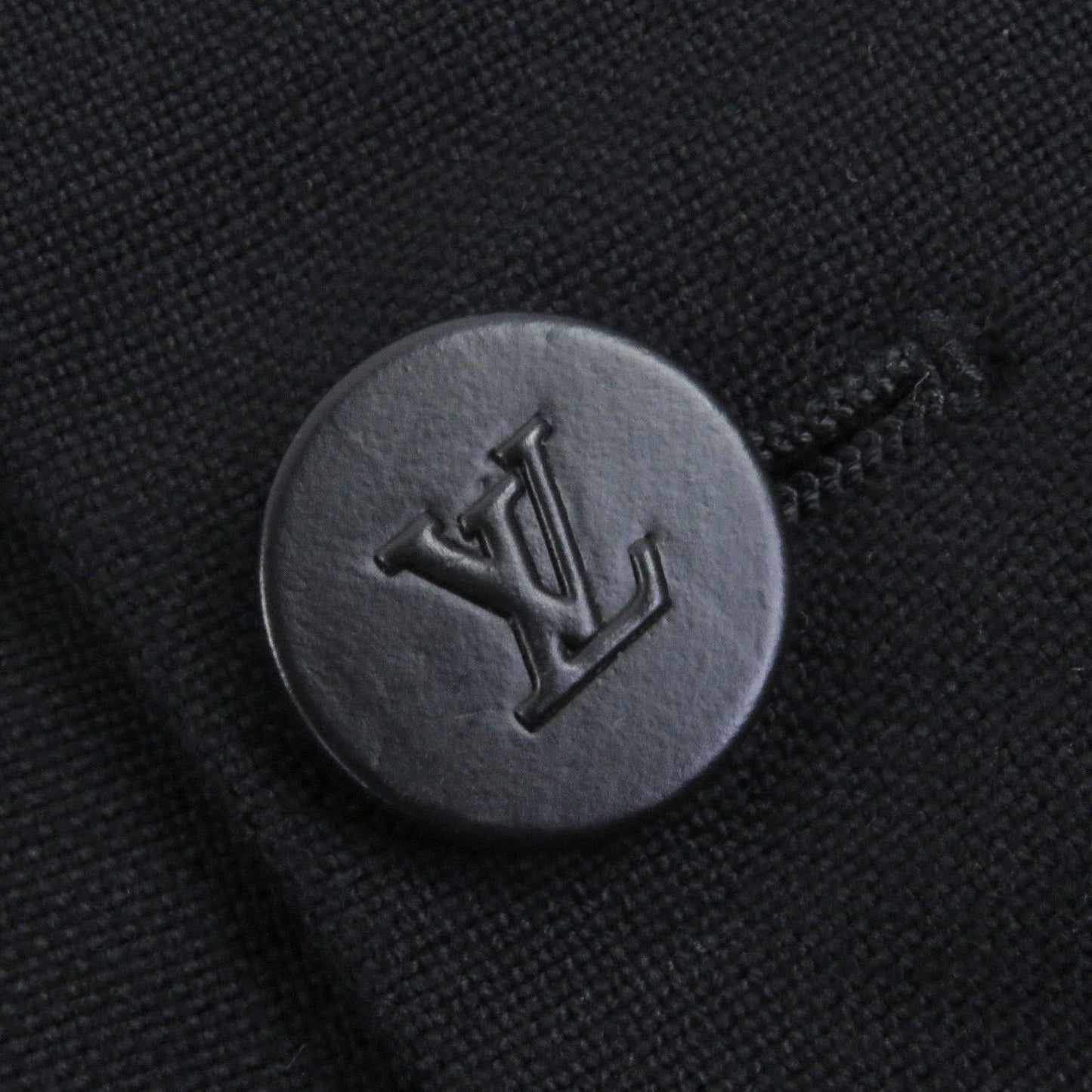 Quality□Louis Vuitton 100% Cotton Lv Logo Button Single Blue Leather