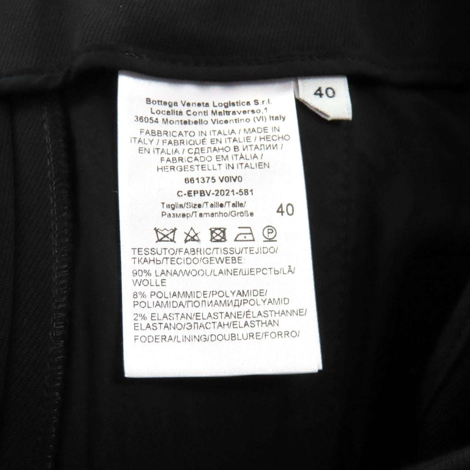 Unused Itembottegaveneta Bottega Veneta 2021 661375 Center Press Flare Pants