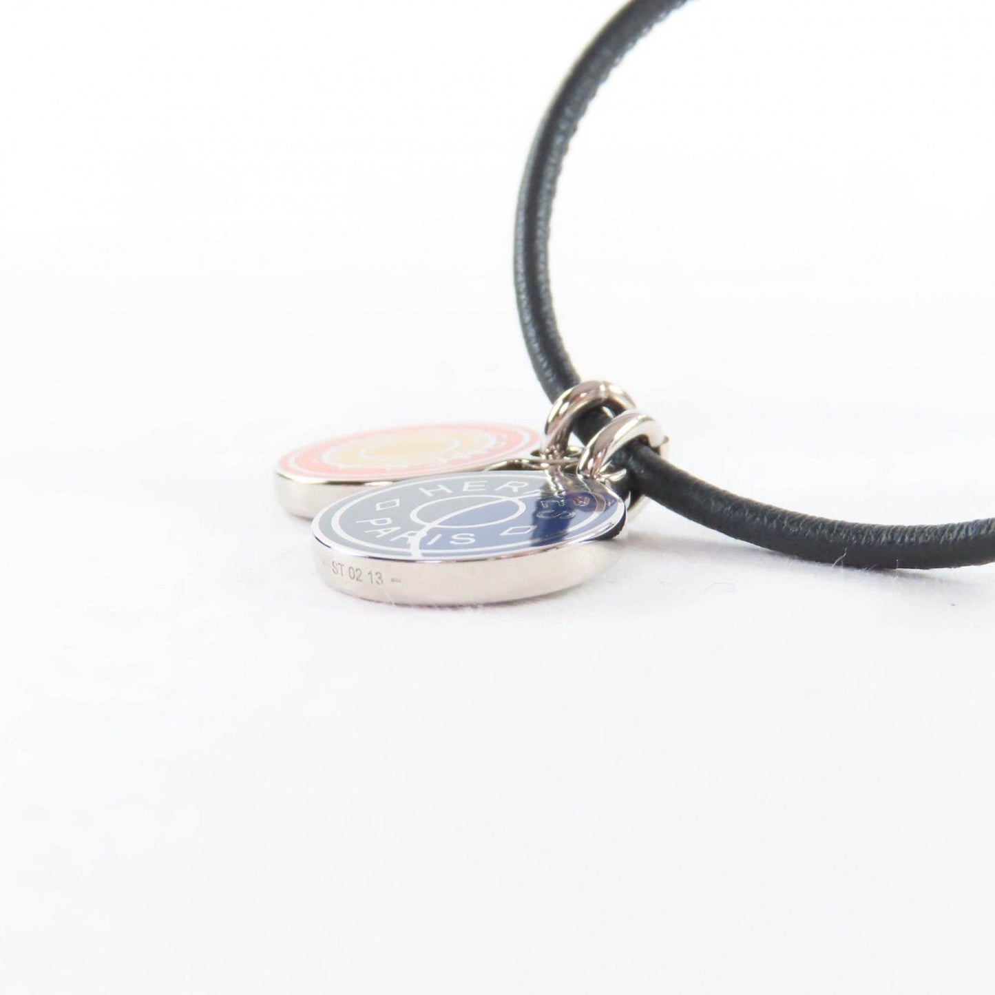 Hermes Eclipse Necklace Pendant Choker Orange Blue