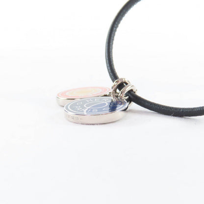 Hermes Eclipse Necklace Pendant Choker Orange Blue