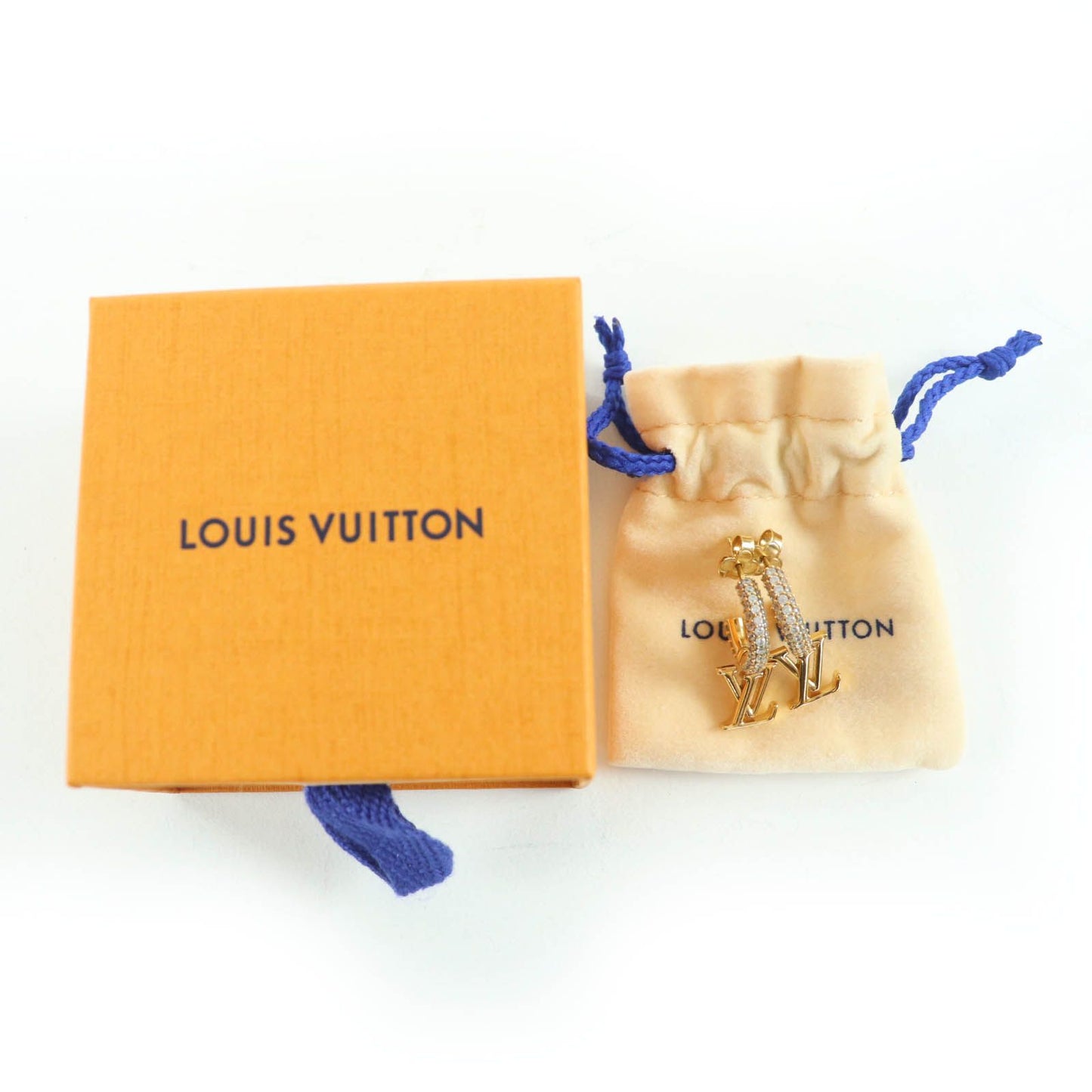 Louis Vuitton M01732 Earrings Hoop/Lv Iconic Metal Strass