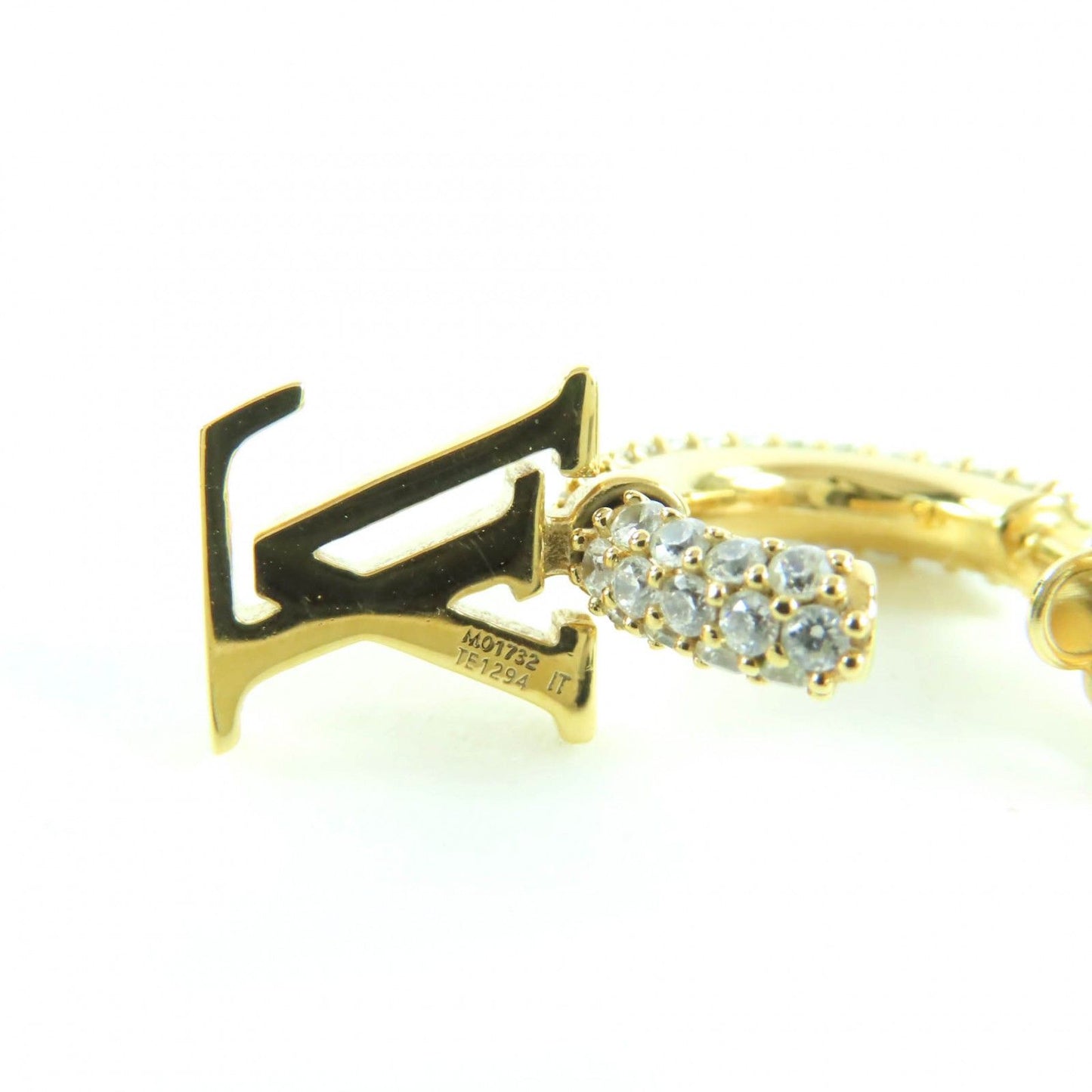 Louis Vuitton M01732 Earrings Hoop/Lv Iconic Metal Strass