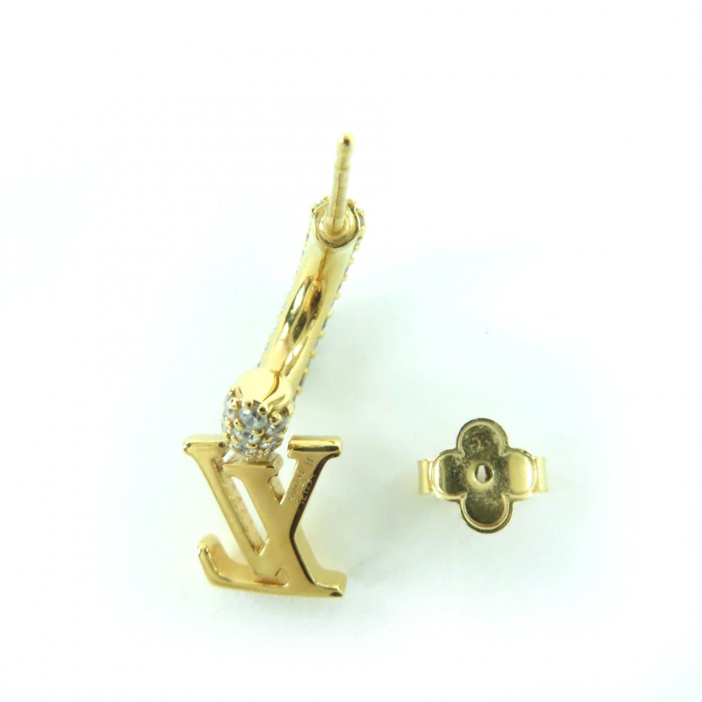 Louis Vuitton M01732 Earrings Hoop/Lv Iconic Metal Strass