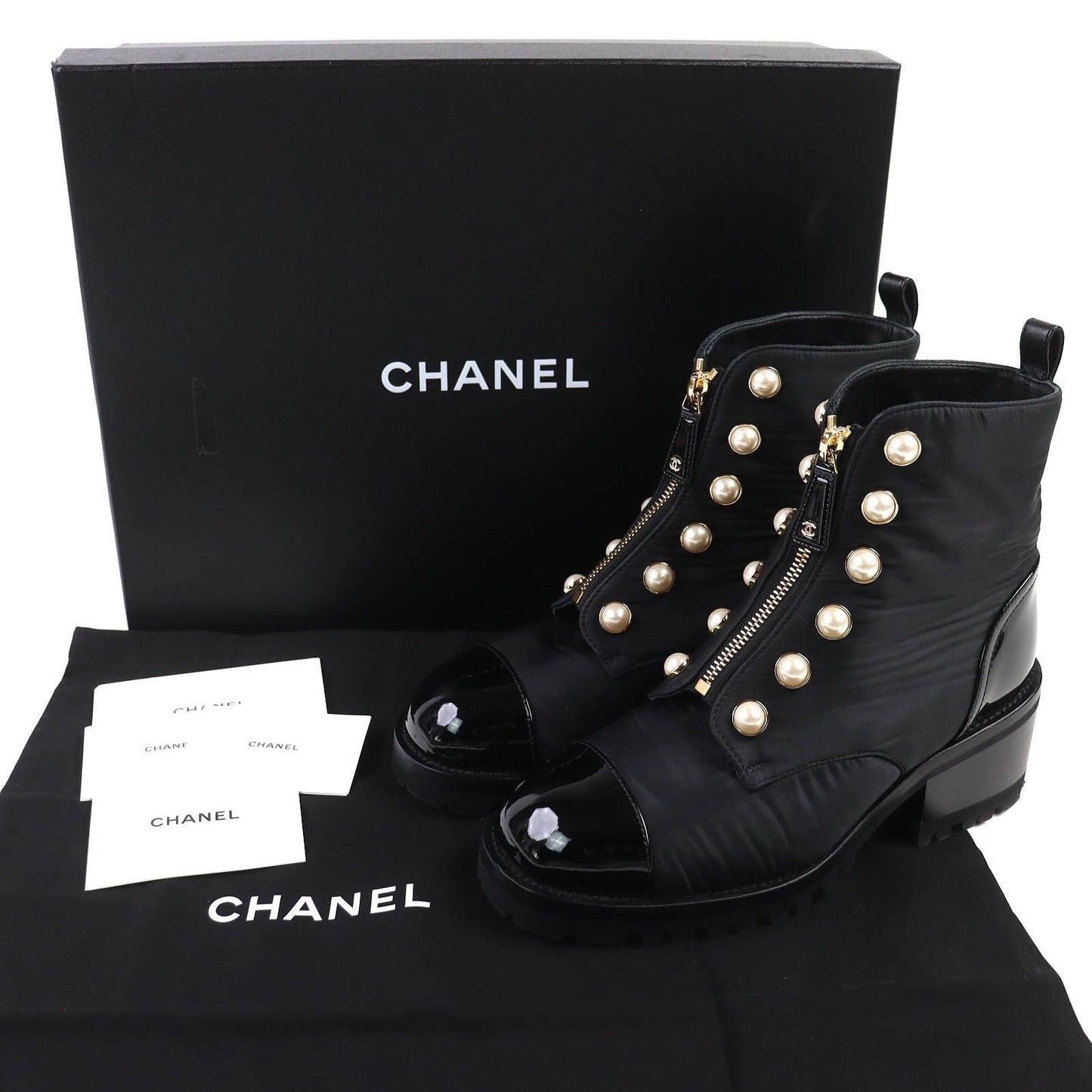 Extremely △Chanel G45183 23b Coco Mark Pearl Front