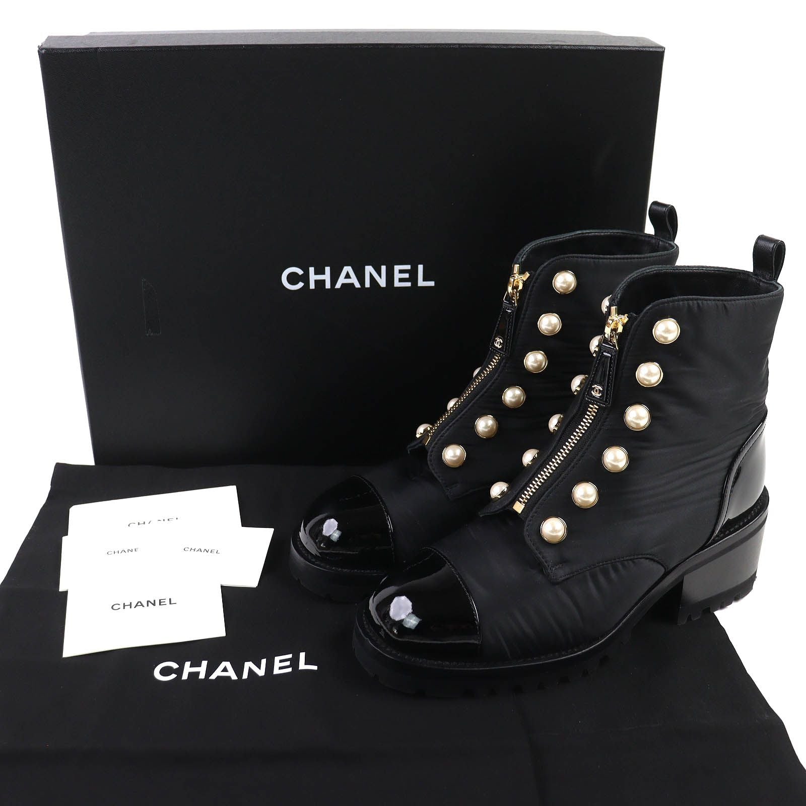 Extremely △Chanel G45183 23b Coco Mark Pearl Front