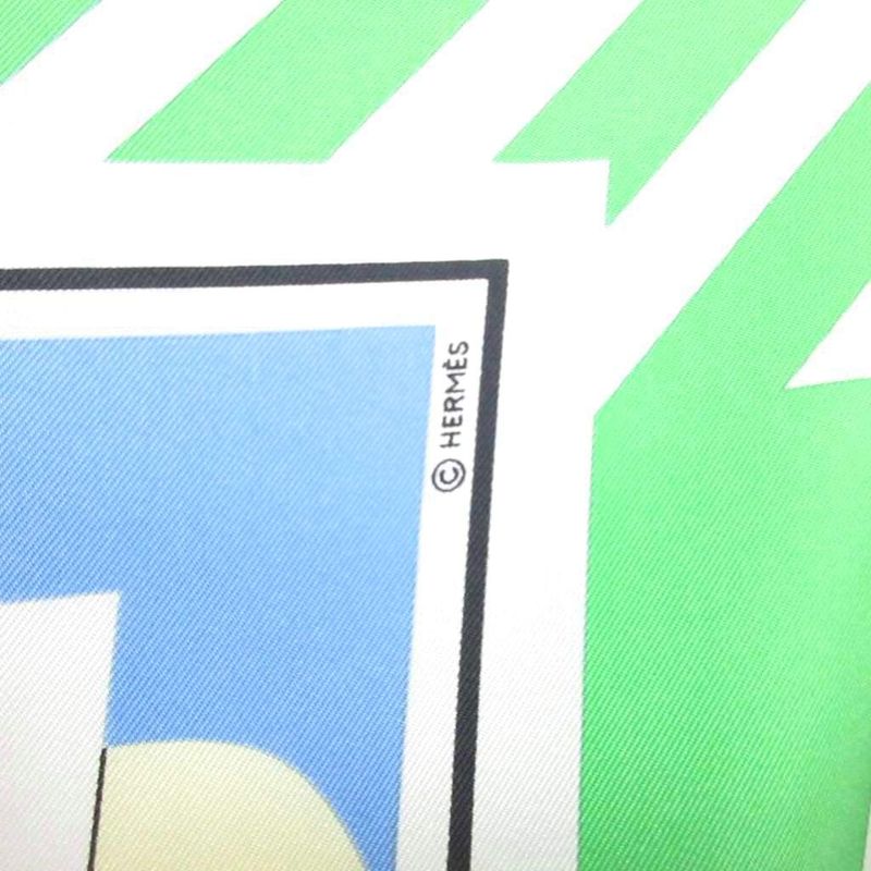 Hermes 2000 Boyfriend 90 Puzzle Scarf Silk Large Horse Pattern Multicolor