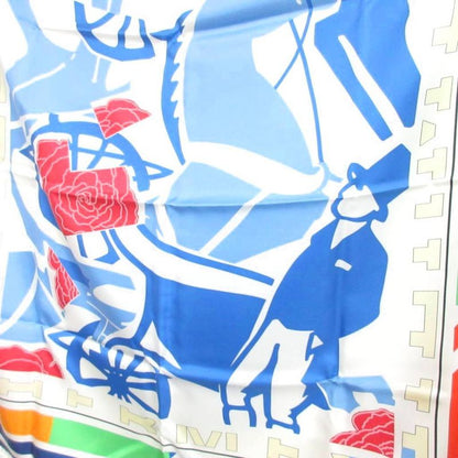Hermes 2000 Boyfriend 90 Puzzle Scarf Silk Large Horse Pattern Multicolor