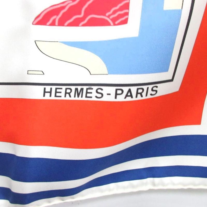 Hermes 2000 Boyfriend 90 Puzzle Scarf Silk Large Horse Pattern Multicolor